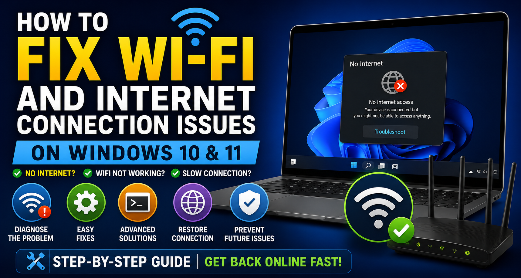 How to Fix Wi-Fi and Internet Connection Issues on Windows 10 & 11
